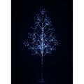 Queens Of Christmas 5 in. LED Branch Christmas Trees, Silver & Pure White LED-TR05-LPW